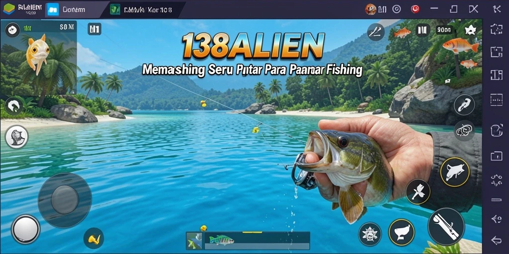 Tampilan gameplay <strong>138ALIEN</strong> yang seru saat memancing di lautan.