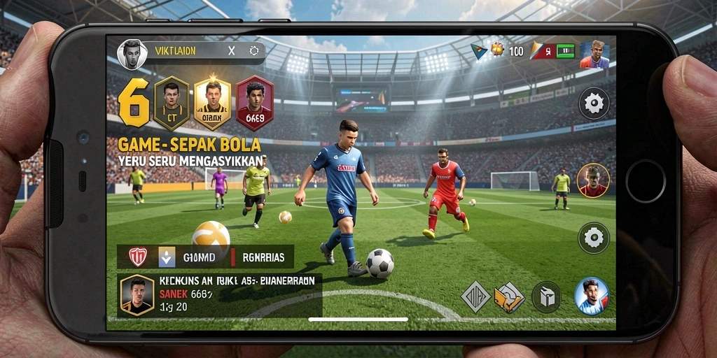 Menampilkan gameplay sepak bola dengan grafis yang menakjubkan.