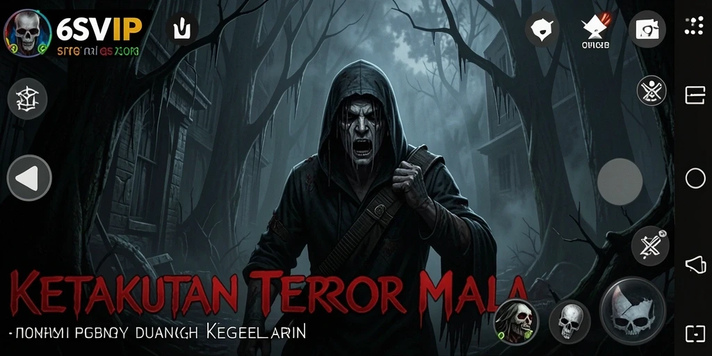 Screenshot gameplay Horror 6SVIP yang mendebarkan.