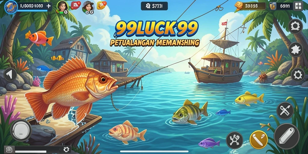Screenshot gameplay 99LUCK99 yang menampilkan aksi memancing yang menyenangkan.