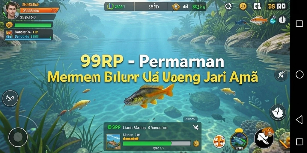 Screenshot utama 99RP yang menampilkan aksi memancing yang seru.