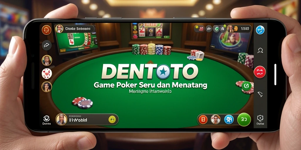 Screenshot DENTOTO menampilkan aksi seru permainan Poker.