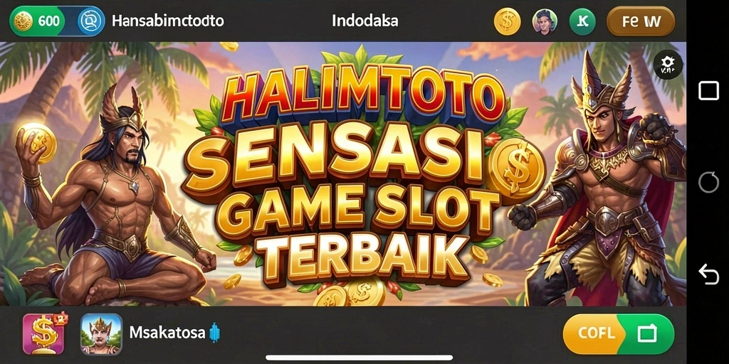 Screenshot utama HALIMTOTO menampilkan gameplay slot yang seru.