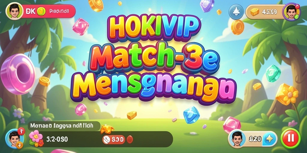 Tampilan gameplay HOKIVIP yang penuh warna dan seru.