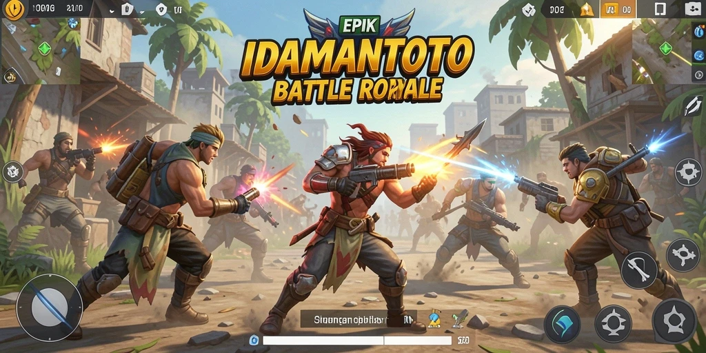 Tangkapan layar permainan IDAMANTOTO yang menampilkan aksi Battle Royale yang mendebarkan.