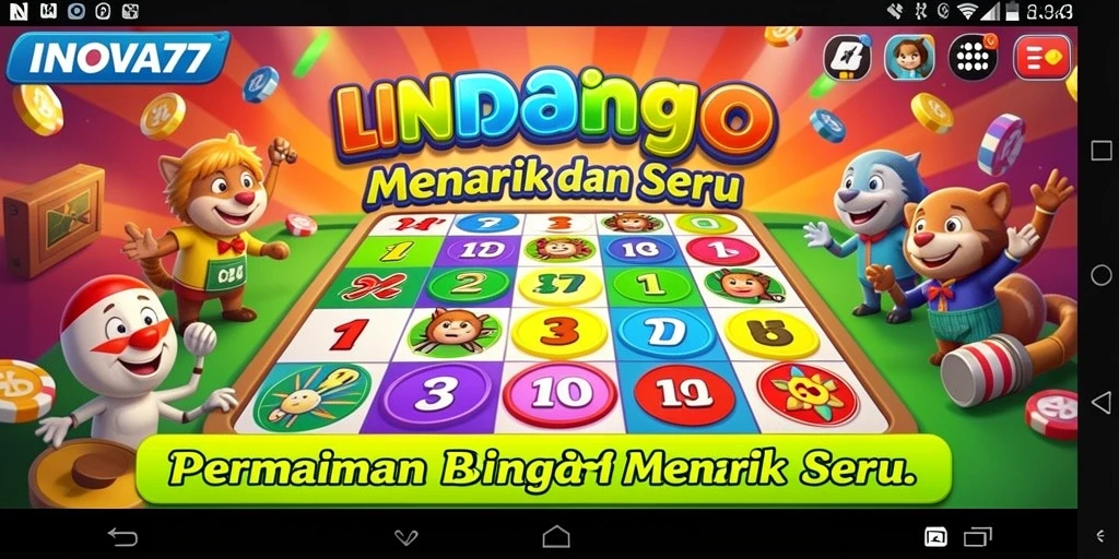 Tampilan utama gameplay Bingo yang mengasyikkan di INOVA77.