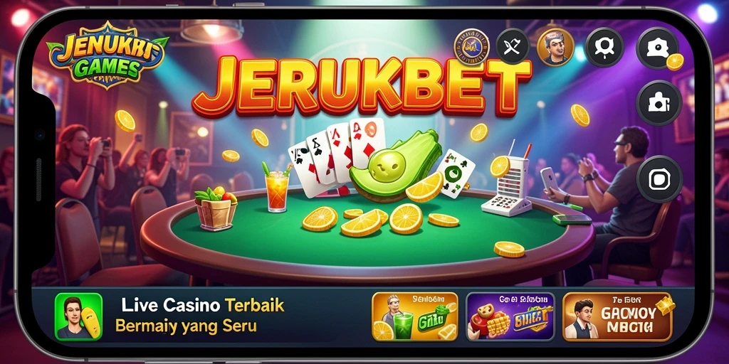 Screenshot gameplay JERUKBET menampilkan suasana kasino yang mendebarkan.