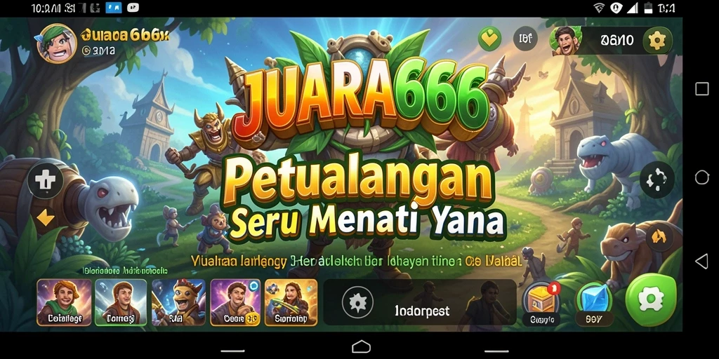 Screenshot menunjukkan aksi petualangan seru di JUARA666.