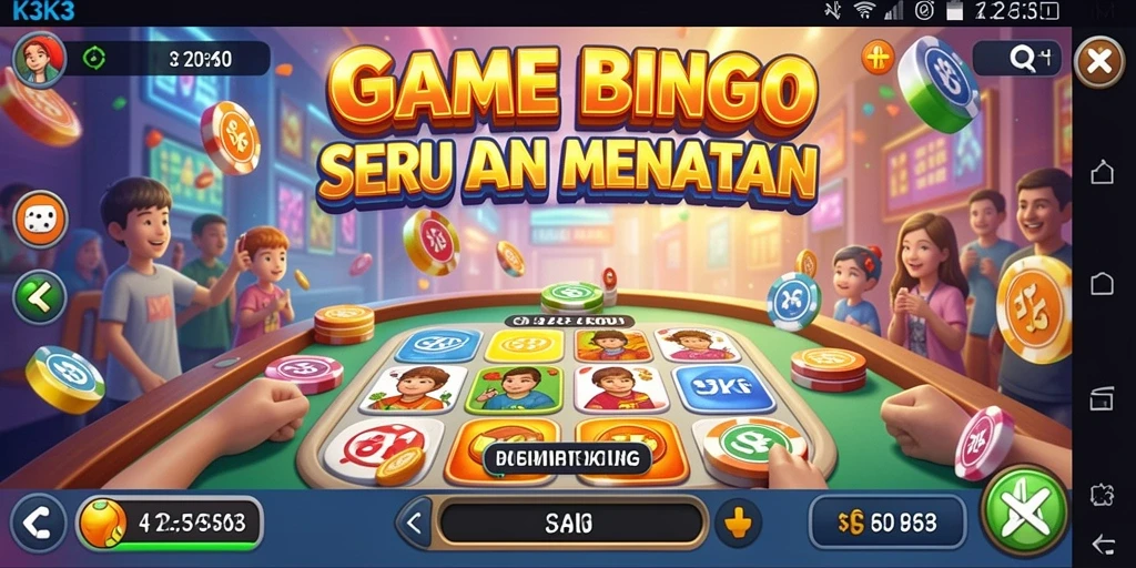 Screenshot gameplay K3K3 yang seru dengan suasana Bingo yang menarik.