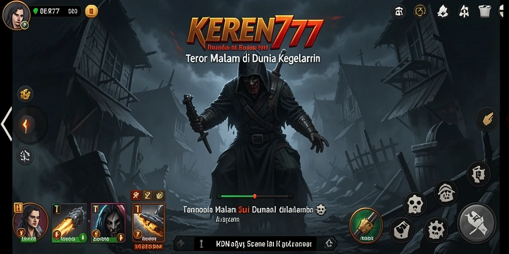 Screenshot KEREN777 menampilkan momen mencekam saat menghadapi makhluk horor.
