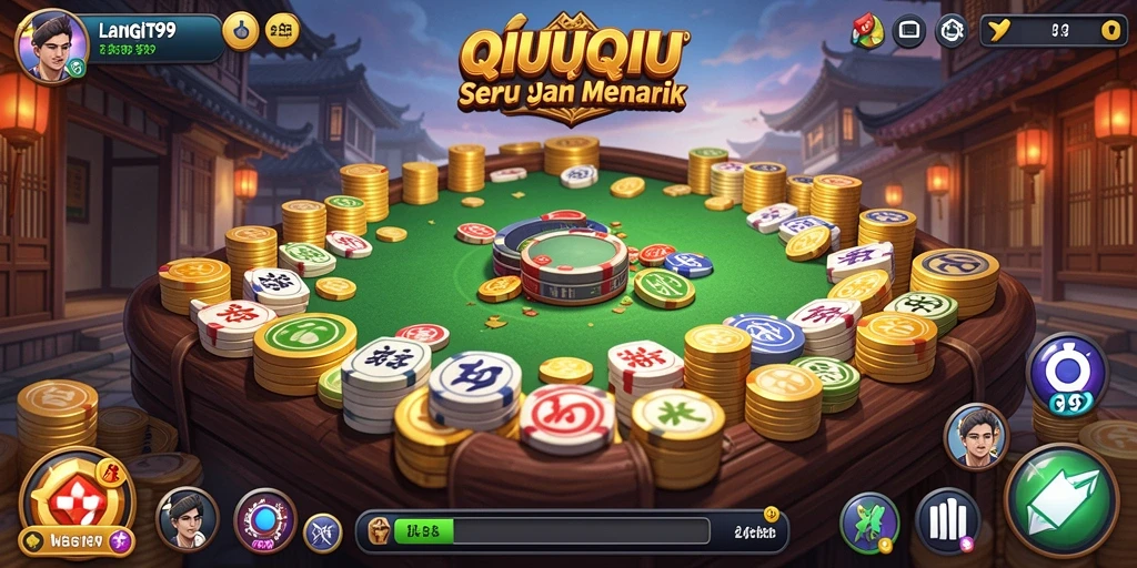 Tampilan gameplay QiuQiu yang menarik dan dinamis.