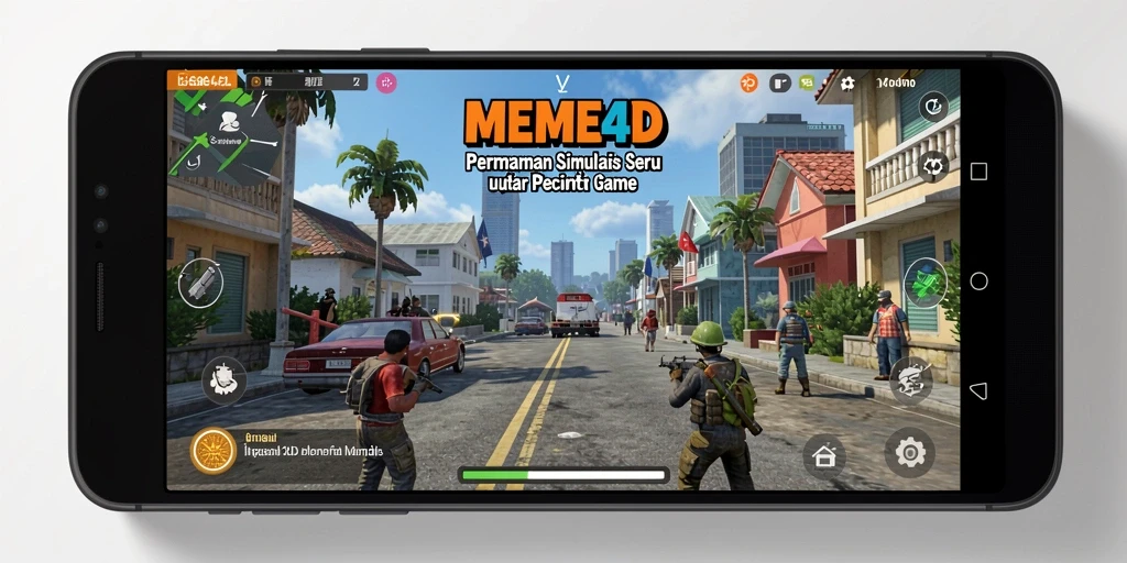 Screenshot utama MEME4D menampilkan gameplay yang menarik dan dinamis.