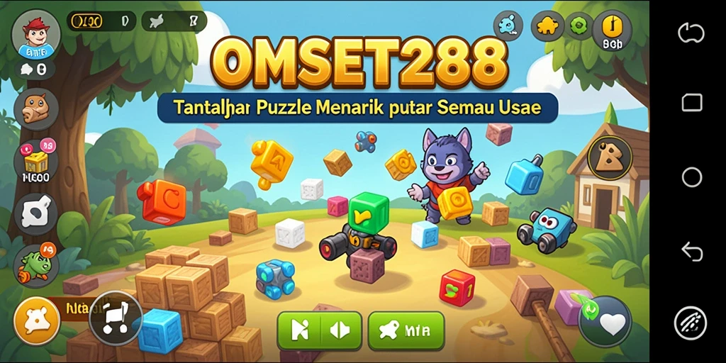 Tampilan gameplay OMSET288 yang penuh warna dan menantang.