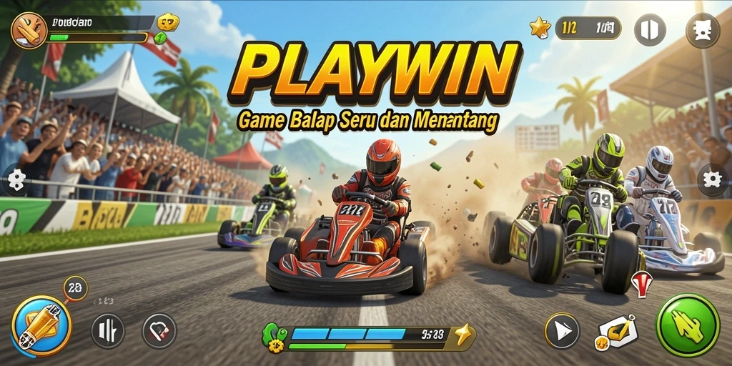 Tampilan menarik dari gameplay balap yang menegangkan.