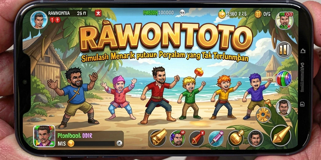 Screenshot gameplay RAWONTOTO yang menampilkan aksi simulasi yang dinamis.