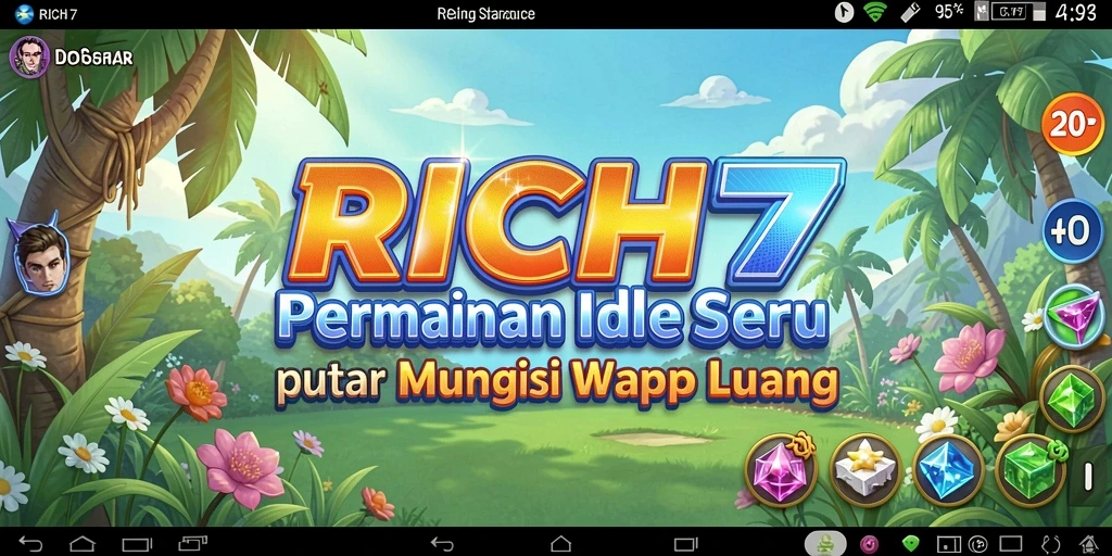 Screenshot gameplay RICH7 menampilkan aksi Idle yang menarik.