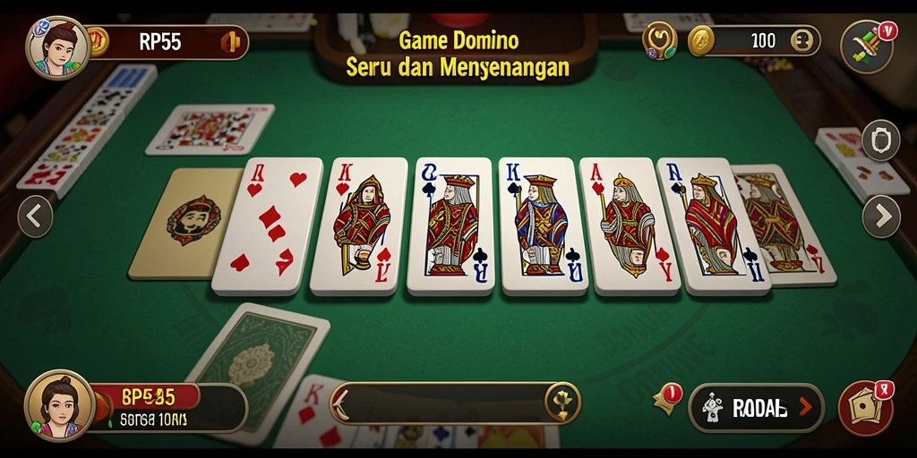 Tampilan gameplay seru dalam permainan Domino RP55.