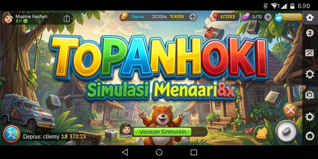 Tangkapan layar utama menampilkan aksi gameplay menarik dari TOPANHOKI.