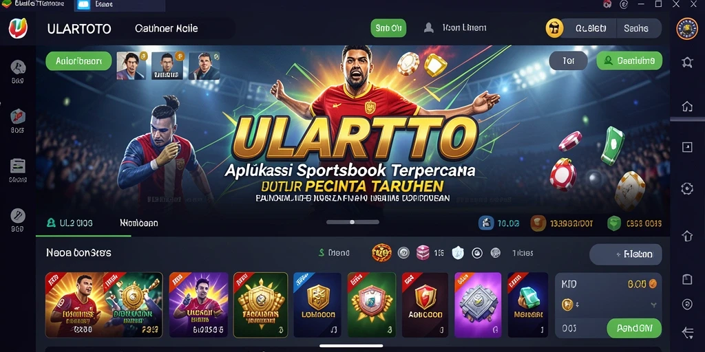 Tampilan gameplay ULARTOTO dengan taruhan langsung di berbagai olahraga.