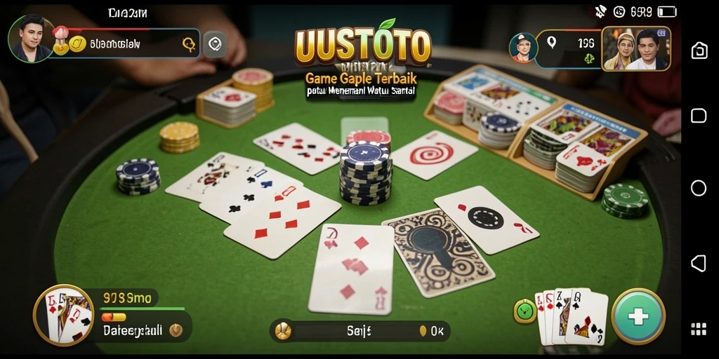 Tampilan gameplay seru dalam UUSTOTO yang menampilkan Gaple.