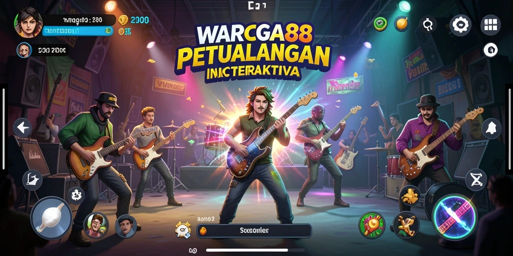 Screenshot gameplay WARGA88 yang menunjukkan interaksi musik yang menarik.