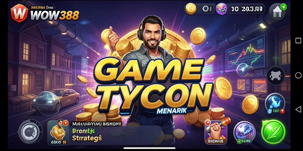 Tampilan gameplay WOW388 dengan elemen Tycoon yang menarik.
