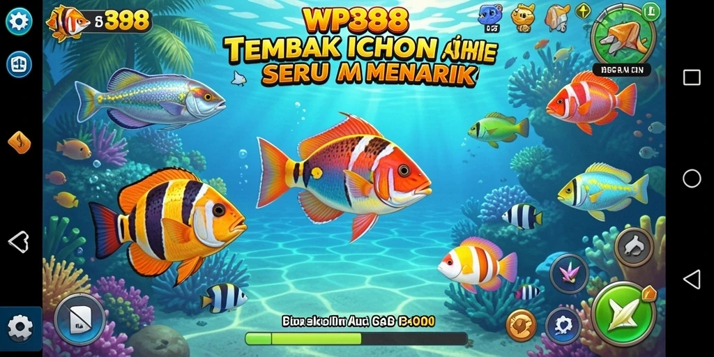 Tampilan gameplay WP888 dengan tembak ikan yang seru dan interaktif.
